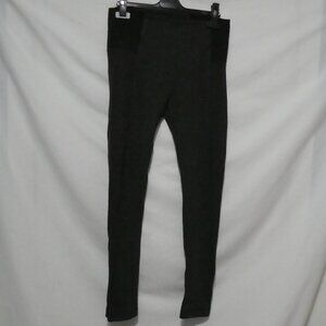 ZARA BASIC | medium | Strechy Charcoal Grey Leggings | Black Waist Sides